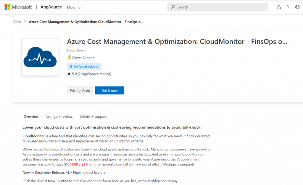 Microsoft Marketplace &bull; Cost Optimization